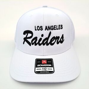 Los Angeles Raiders Richardson 112 Trucker Mesh Snapback Hat Cap